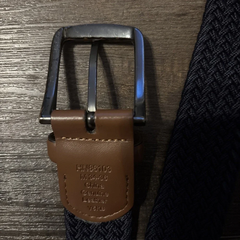 Original Penguin Braided Golf Belt Navy Medium 34-36 Stretchy